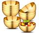 10 Gold Stainless Steel Mixing Bowls 24oz Salad, Soup, Rice & Snack Bowls El