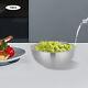 10pcs 1l Stackable Stainless Steel Salad Bowl Insulated Salad Bowl Anti-slip Pad