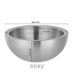 10Pcs 1L Stackable Stainless Steel Salad Bowl Insulated Salad Bowl Anti-slip Pad