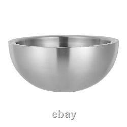 10Pcs 1L Stackable Stainless Steel Salad Bowl Insulated Salad Bowl Anti-slip Pad