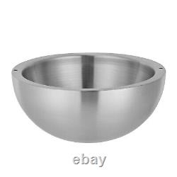 10Pcs 1L Stackable Stainless Steel Salad Bowl Insulated Salad Bowl Anti-slip Pad