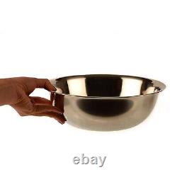 13 Quart Large Stainless Steel Mixing Bowl Baking Bowl, Flat Base Bowl