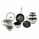 15-piece Stainless Steel Cookware Set With Mixing Bowls Scratch-resistant