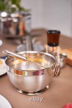 15700 Stainless Steel 3 Piece Set for Mixing Prep Serving Bowls 1.7Qt, 3.3Qt, 5