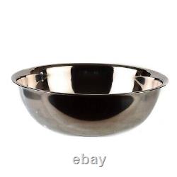 16 Quart Large Stainless Steel Mixing Bowl Baking Bowl, Flat Base Bowl