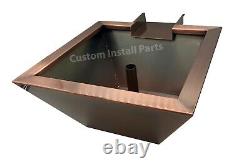 18 Inch Square Stainless Steel Copper Cladded Water Bowl Fountain Builder Series