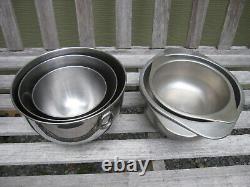 19pc Lot Revere Ware Copper Clad Fry Pans Saucepans + Mixing Bowl Set Dbl Boiler