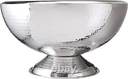 1X Hammered 3-Gallon Stainless Steel Doublewall Punch Bowl, NEW