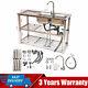 2-bowl Commercial Kitchen Sink Cistern Stainless Steel Food Prep Table Holder