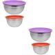 2 Pcs Stainless Steel Egg Beater Spinner Salad Baking Dish With Lid Bowls