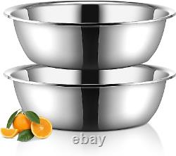 2 Pieces 26 Quart Extra Large Stainless Steel Mixing Bowl Oversized All Purpose