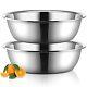 2 Pieces Stainless Steel Mixing Bowl Oversized All Purpose Steel Bowl Metal B
