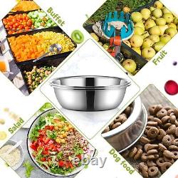 2 Pieces Stainless Steel Mixing Bowl Oversized All Purpose Steel Bowl Metal B