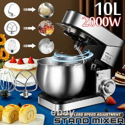 2000W Professional Electric Stand Mixer 10L Bowl Mixing Dough Hook Beater Mixer