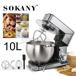 2000W Professional Electric Stand Mixer 10L Bowl Mixing Dough Hook Beater Mixer