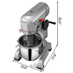 20Qt 1HP Kitchen Electric Food Stand Mixer with 3 Speed Stainless Steel Bowl