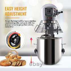 21 Qt Commercial Dough Mixer 1100W Stand Mixer with Stainless Steel Mixing Bowl