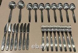 25 PC Henckels Azur Stainless Twin Mark Silverware Flatware With Serving Spoons