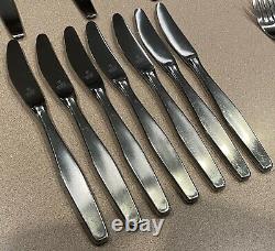 25 PC Henckels Azur Stainless Twin Mark Silverware Flatware With Serving Spoons