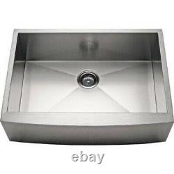 27 Stainless Steel Kitchen Farm Sink Curved Front Single Bowl with Free Gift