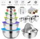 27pcs Mixing Bowls With Lid Set Stainless Steel Nesting Bowls, Measuring Cups