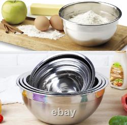 27PCS Mixing Bowls with Lid Set Stainless Steel Nesting Bowls, Measuring Cups