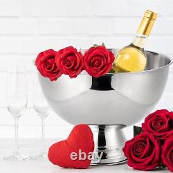 3 Gallon 12L Stainless Steel Champagne Bucket Punch Bowl with Ladle Ice Bucke