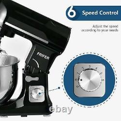 3 In 1 Tilt-Head Stand Mixer With7QT Bowl 6 Speeds 850W Meat Grinder Blender Black