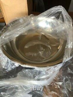 3 Large Round 30Qt Stainless Steel Restaurant Mixing Bowls Heavy Duty Commercial