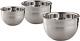 3 Piece Stainless Steel Mixing/prep Bowl Set, (1.7qt, 3.3qt, 5.7qt)