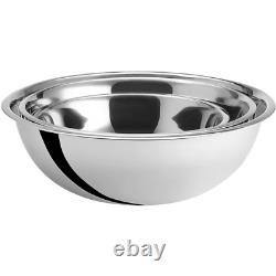 (3-Set) Stainless Steel Kitchen Food Mixing Bowl 13 20 30 Quart 26 Gauge Bowls