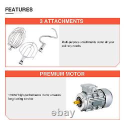 3 Speed Dough Mixer with 21 Qt Stainless Steel Mixing Bowl Pro Kitchen Appliance