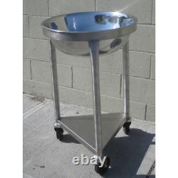 30 Qt Heavy-Duty Stainless Steel Mixing Bowl with Mobile Dolly Stand