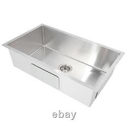 30 x 18 x 9 Deep Mount Drop In Stainless Steel Single Bowl Kitchen Sink