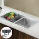 304 Stainless Steel Double Bowl Squre Kitchen Wash Basin Top/undermount Sink
