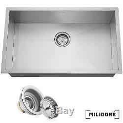 30x18x9 Stainless Steel Single Bowl Undermount Kitchen Sink Basin