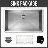 32 Inch Undermount Single Bowl Stainless Steel Kitchen Sink Zero Radius Package