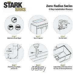 32 inch Undermount Single Bowl Stainless Steel Kitchen Sink Zero Radius Package