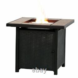 32LPG Propane Gas Fire Pit Table Fireplace Patio Heater Outdoor Backyard Gift