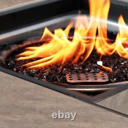 32LPG Propane Gas Fire Pit Table Fireplace Patio Heater Outdoor Backyard Gift