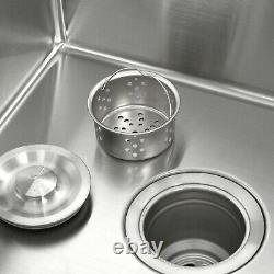 32x17.7x8.7 Stainless Steel Double Bowl Undermount Kitchen Sink Basin