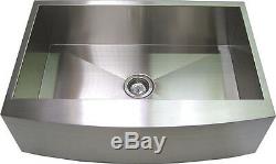 33 Stainless Steel Farm Sink Curved Front Single Bowl with Free Gift