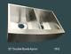33 Stainless Steel Farmhouse Apron Kitchen Sink 16 G Handmade Double Bowl 50/50