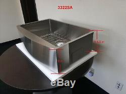 33 Stainless Steel Kitchen Farm Sink Curved Front Single Bowl