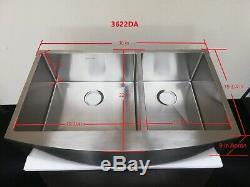 36 Stainless Steel Kitchen Farm Sink Curved Front Single Bowl