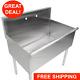 36 X 24 X 14 Bowl Stainless Steel Commercial Utility Prep 36 1 Sink