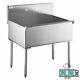 36 X 24 X 14 Stainless Steel One Compartment Commercial Utility Sink Bowl