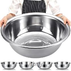 4 Pcs Stainless Steel Mixing Bowls Metal Mixing Bowls Extra Large Bowl Salad