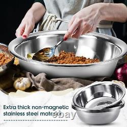 4 Pcs Stainless Steel Mixing Bowls Metal Mixing Bowls Extra Large Bowl Salad