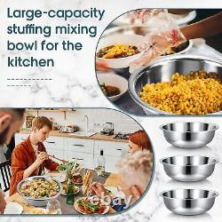 4 Pcs Stainless Steel Mixing Bowls Metal Mixing Bowls Extra Large Bowl Salad